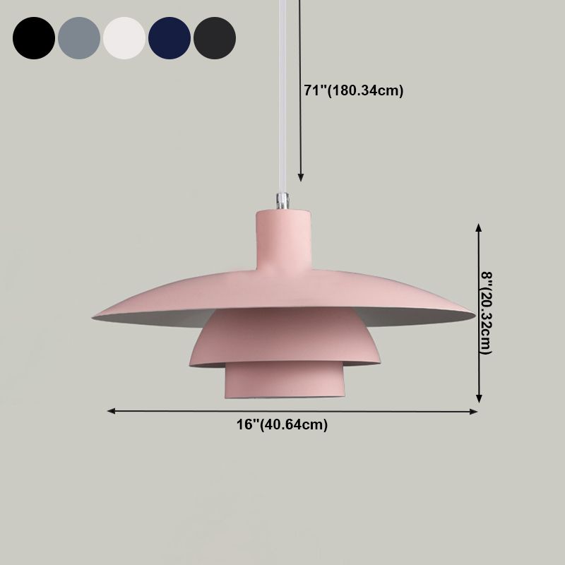 Lámpara colgante geométrica de aluminio nórdico moderno para el comedor para comedor