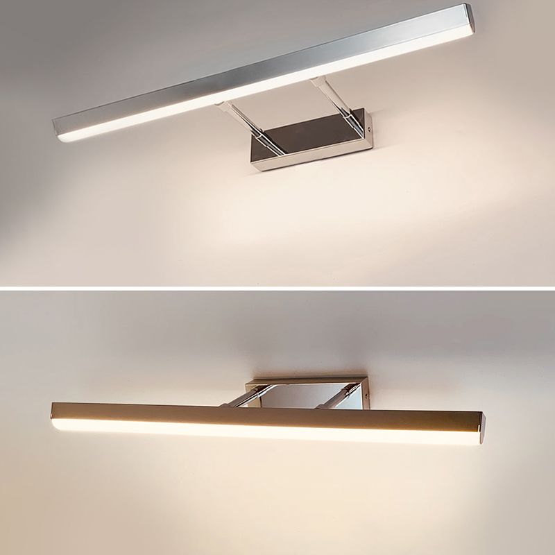 Moderno stile minimalista aerodinamico aerodinamico aerodinamico illuminazione con applique in alluminio per bagno per bagno