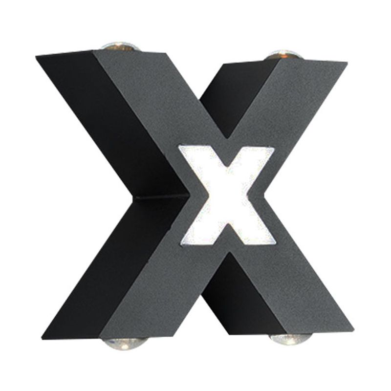 Modern Minimalist Style X-shaded Wall Mounted Light Fixture Metal 4 Lights Wall Lamps