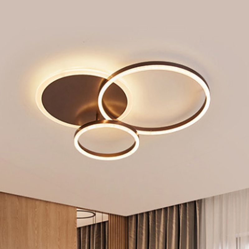 Circle Flush Mount Light Fixtures Ultra-Contemporary Metal Ceiling Light Fixtures for Living Room
