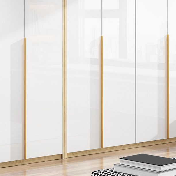 Hinged Storage Cabinet Engineered Wood Wardrobe Cabinet for Home