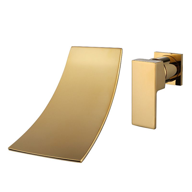 Wall Mounted Faucet Glam Style Bathroom Faucet with One Lever Handle