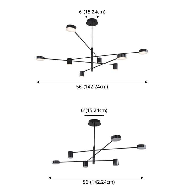 Metal Starburst Chandelier Lighting Fixture Modern Style LED Chandelier Light Fixture