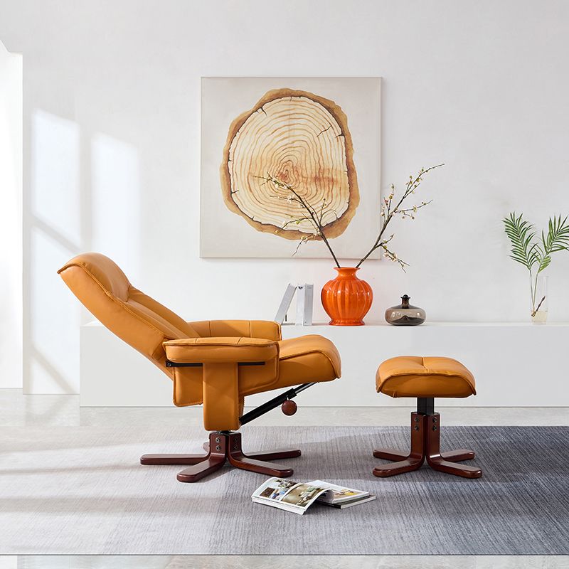 Indoor Upholstery Chair Recliner Genuine Leather Recliner with Ottoman