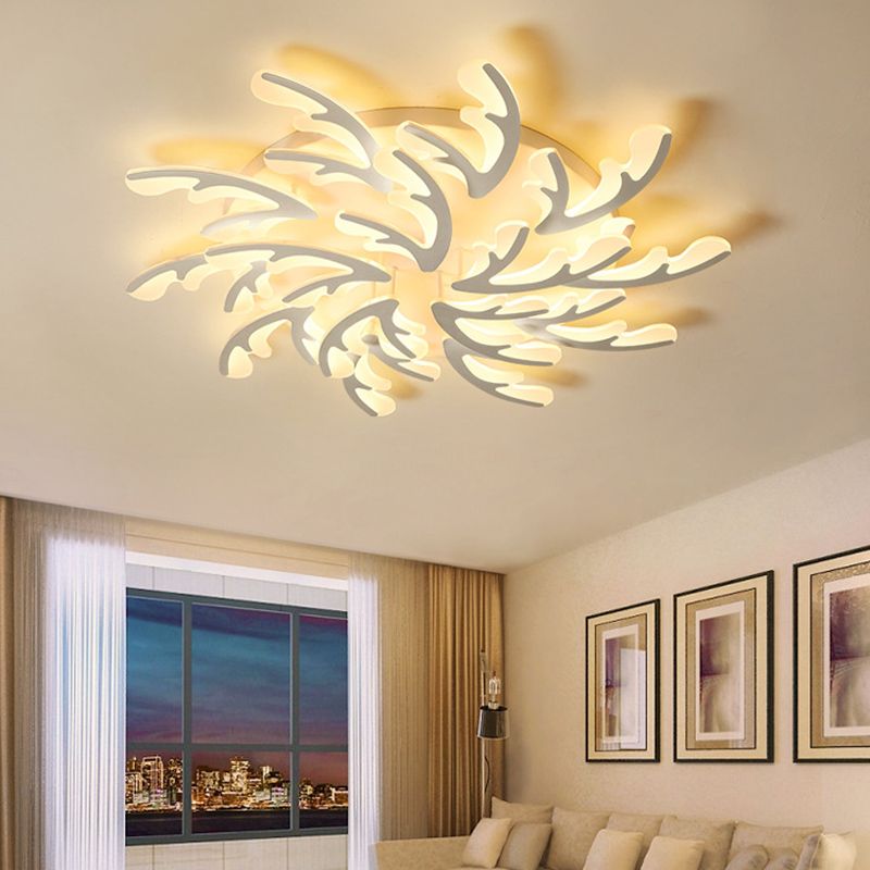 Coral Flush Light Fixtures Simplicity Acrylic Ceiling Light Fixtures for Bedroom