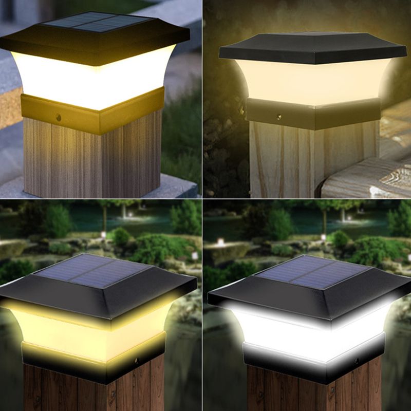 Modern Simple Plastic Outdoor Lamp Square Shape Outdoor Light for Courtyard