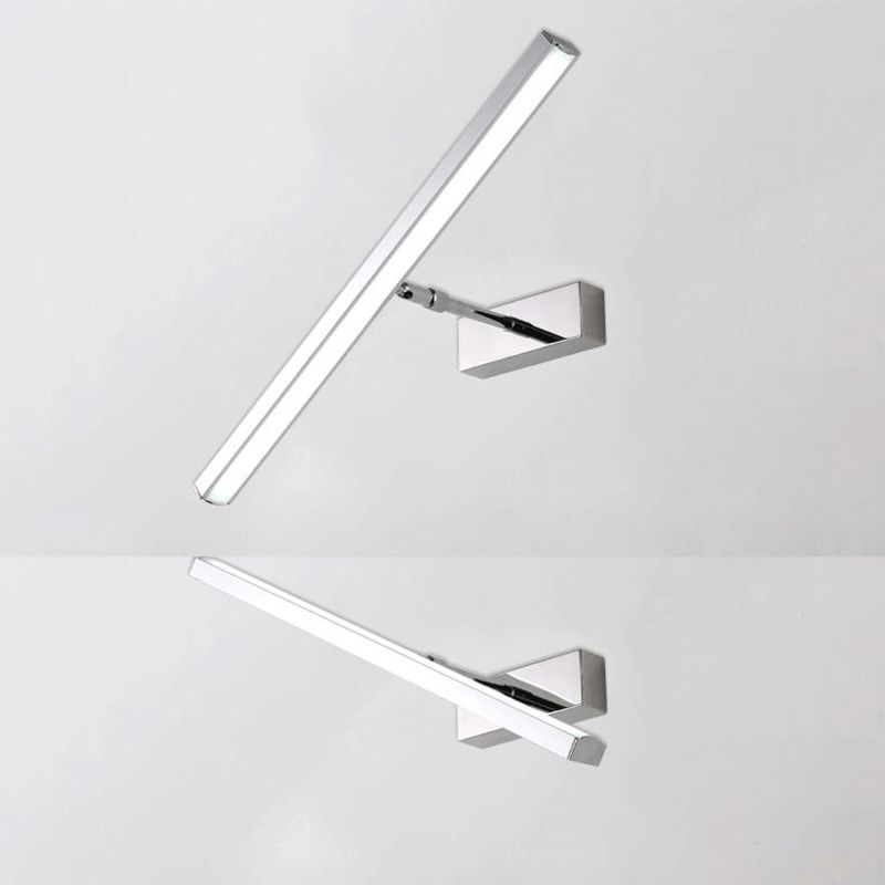 Stainless-Steel LED Wall Light in Modern Concise Style Aluminium Extendable Wall Sconce with Plastic Shade