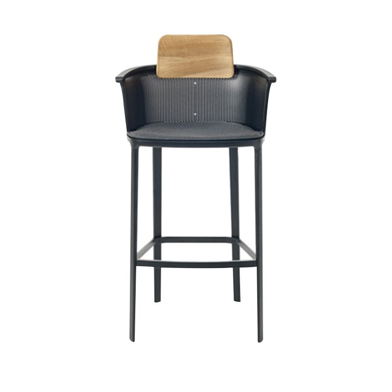 Contemporary Metal Dining Armchair Stacking Dining Side Chairs