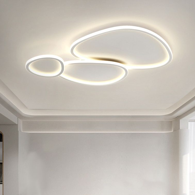 Modern Ceiling Mount Lamp Multi Lights LED Ceiling Light with Silica Gel Shade for Bedroom