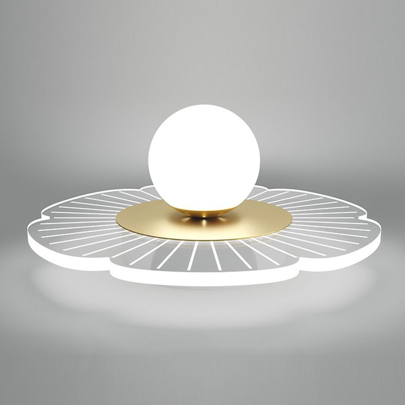 Hallway LED Ceiling Lamp Simple Style Brass Small Flush Mount Light