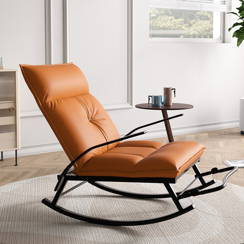 Modern Rocker Chair Metal Frame Doll Cotton Cushion Spindle Rocker Chair for Living Room