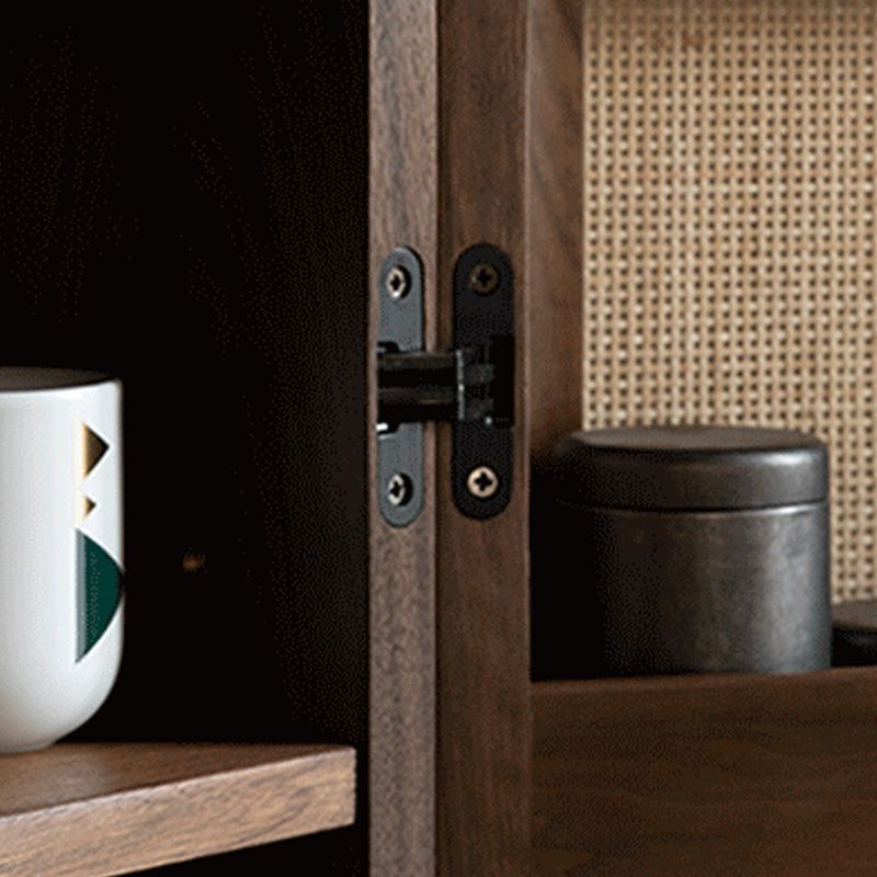 Rectangle Storage Cabinet Solid Wood Standard Cabinet with Doors