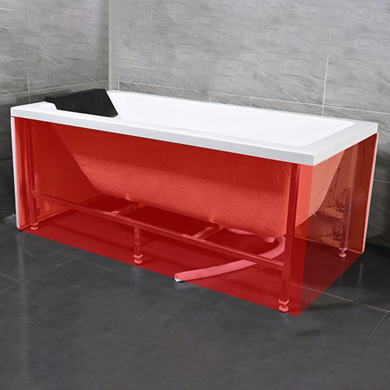 Freestanding Acrylic Bathtub Modern Stand Alone Soaking Tub with  Pop-up Drain