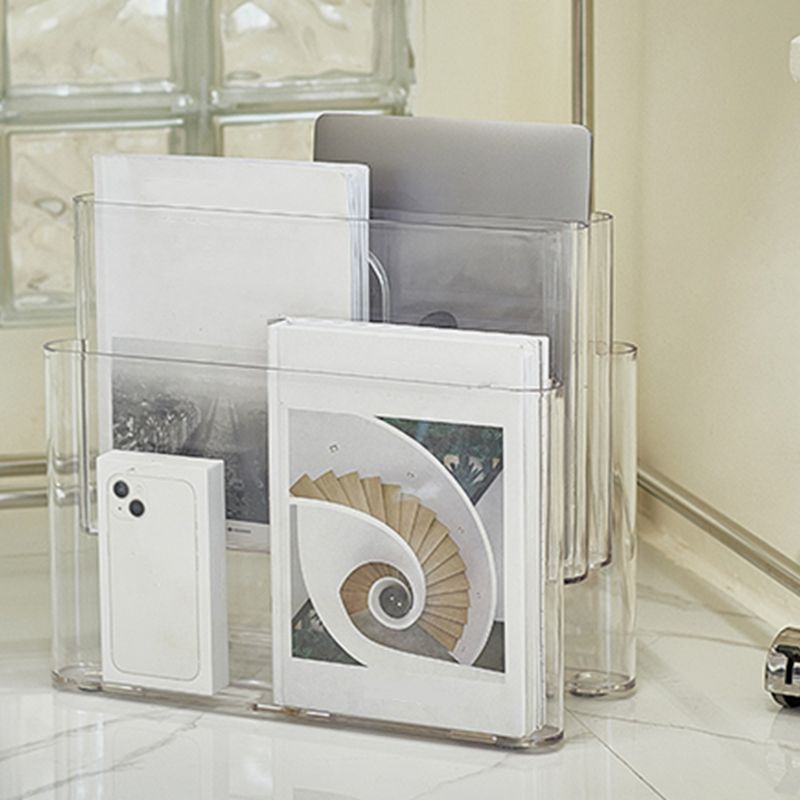 Contemporary Antique Finish Shelf Bookcase Plastic Book Shelf