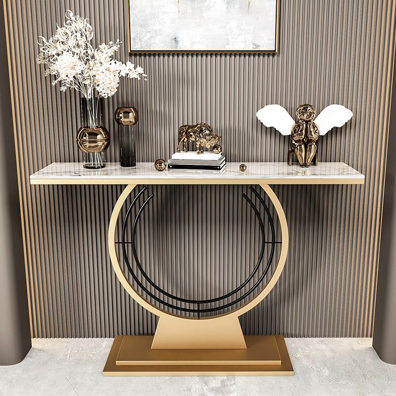 Rectangle Glam Console Accent Table Antique Finish Console Table