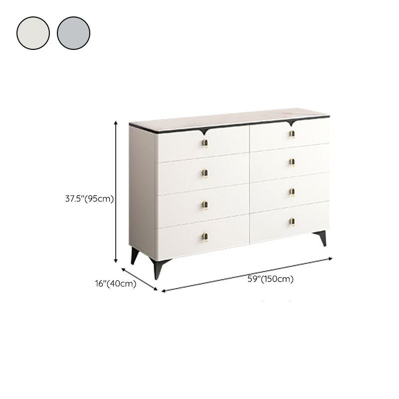 Stone Glam Storage Chest Bedroom 16" Wide Chest with Drawers
