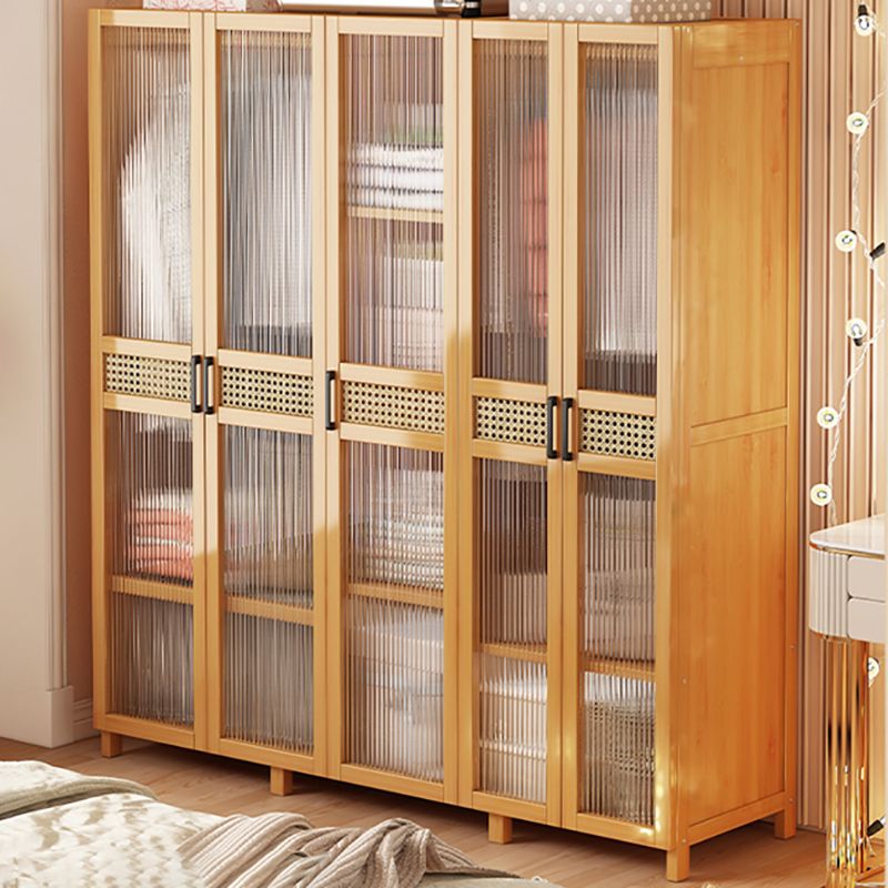 Modern Style Wardrobe Cabinet Wood Wardrobe Armoire with Shelves