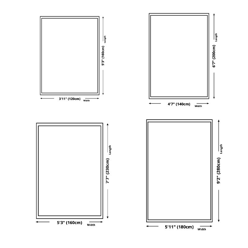 Minimalist Carpet Abstract Pattern Indoor Rug Polyester Stain Resistant Area Rug for Living Room