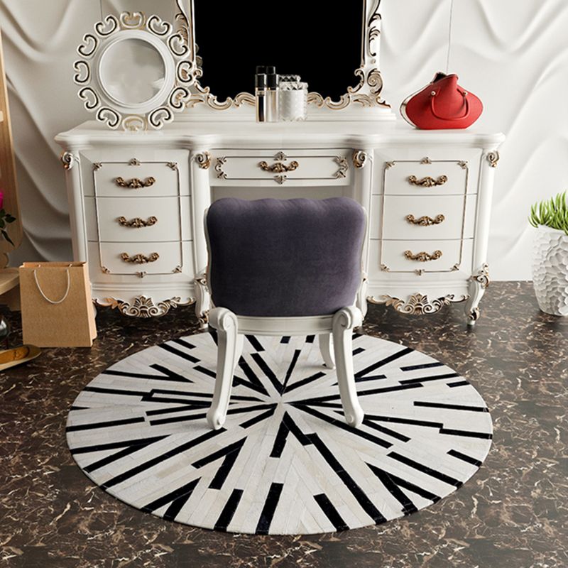 Zone colorée tapis géométrique motif blanc tapis de zone de soins de soins faciles pour le salon