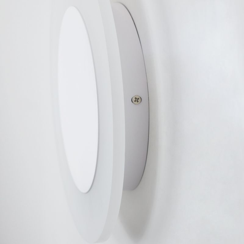 Halo Ring Acrylic Wall Lighting Fixture Simple LED White Wall Sconce Lamp in Warm/White Light