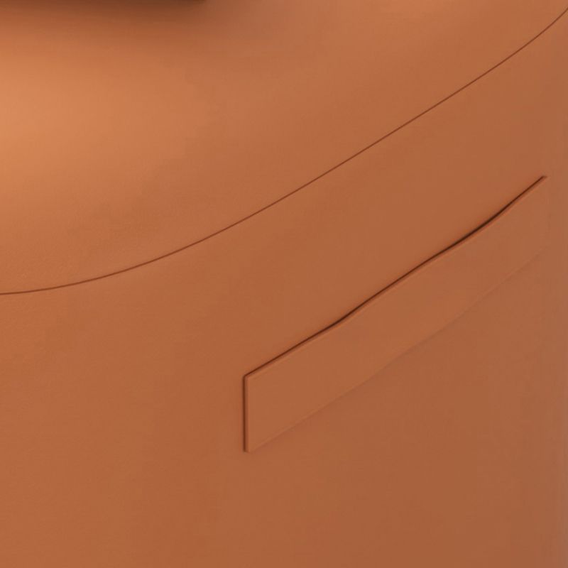 Orange Modern Pouf Square Stain Resistant Pouf for Home Decor