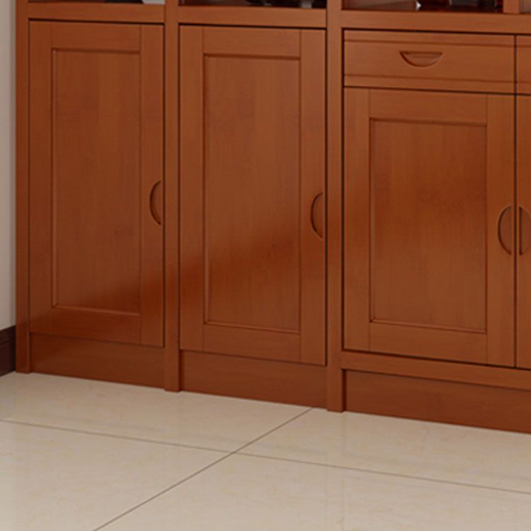 Contemporary 2-drawer Solid Wood 74.8" Tall Accent Cabinet with Doors