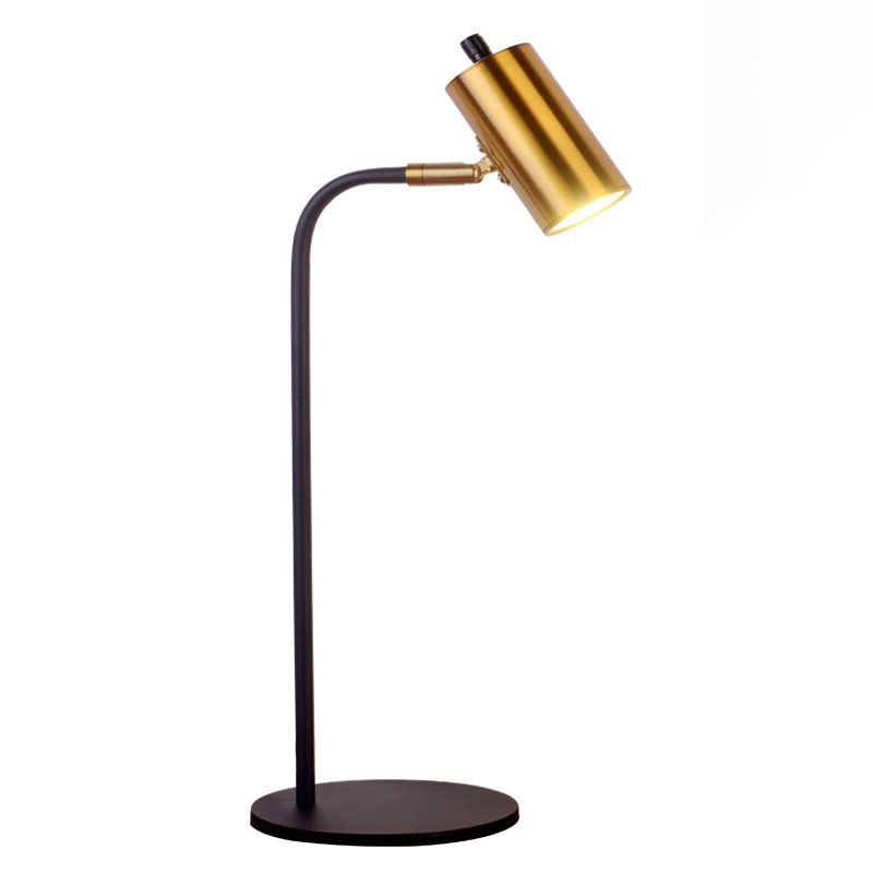 Lampe de table de cylindre moderne métal 1 lampes à table légère pour l'étude