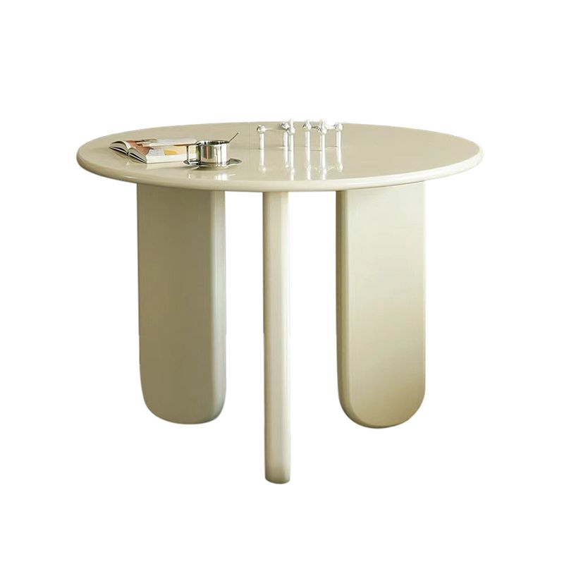 Nordic Round Wood Dining Table White Wooden Legs for Dining Room