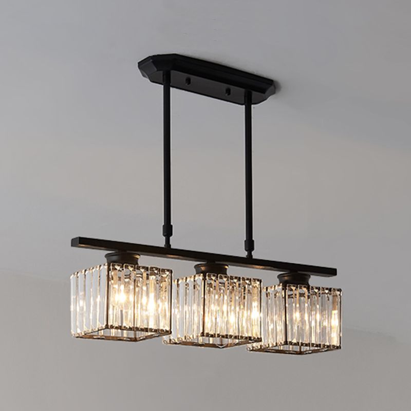 Light Luxury Style Hanging Lamp Geometry Shape Island Light Fixture for Dining Table