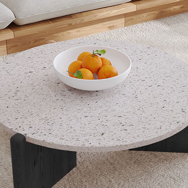 13"H Contemporary Coffee Table 3 Legs Round Coffee Cocktail Table