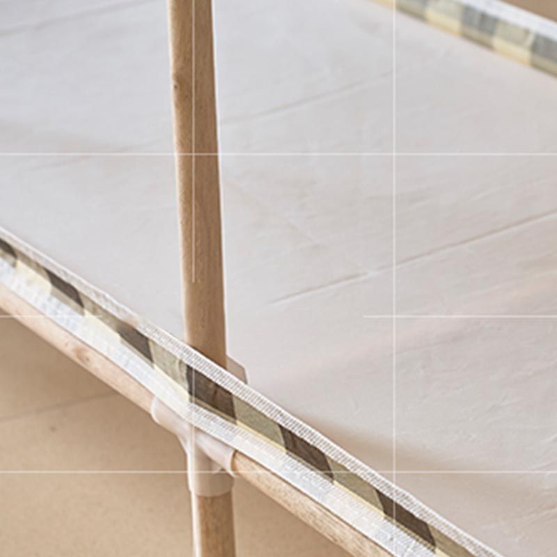 Modern Style Wardrobe with Cloth Rod Solid Wood Bedroom Wardrobe Closet