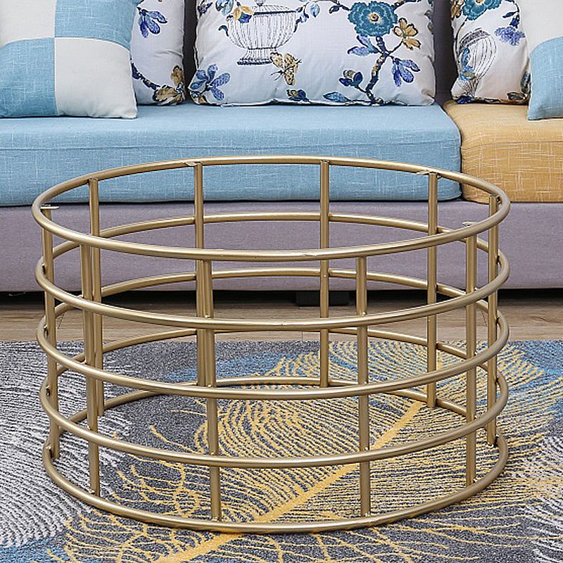 Contemporary Simple Glass Round Coffee Cocktail Table - 17.7" H