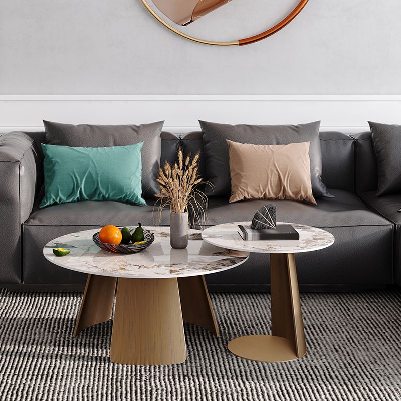 White Minimalist Slate End Slide Table Pedestal Sofa Corner Table