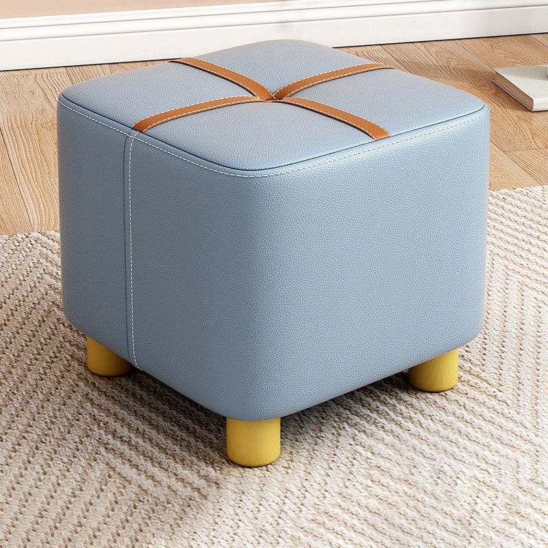 Faux Leather Modern Standard Striped Suqare Cube for Drawing Room