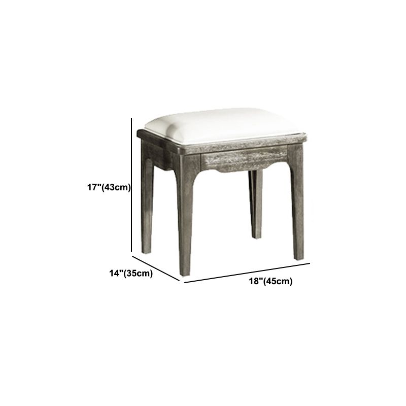 Oak Vanity Set with Stool Gray Vanity with Drawer and Mirror