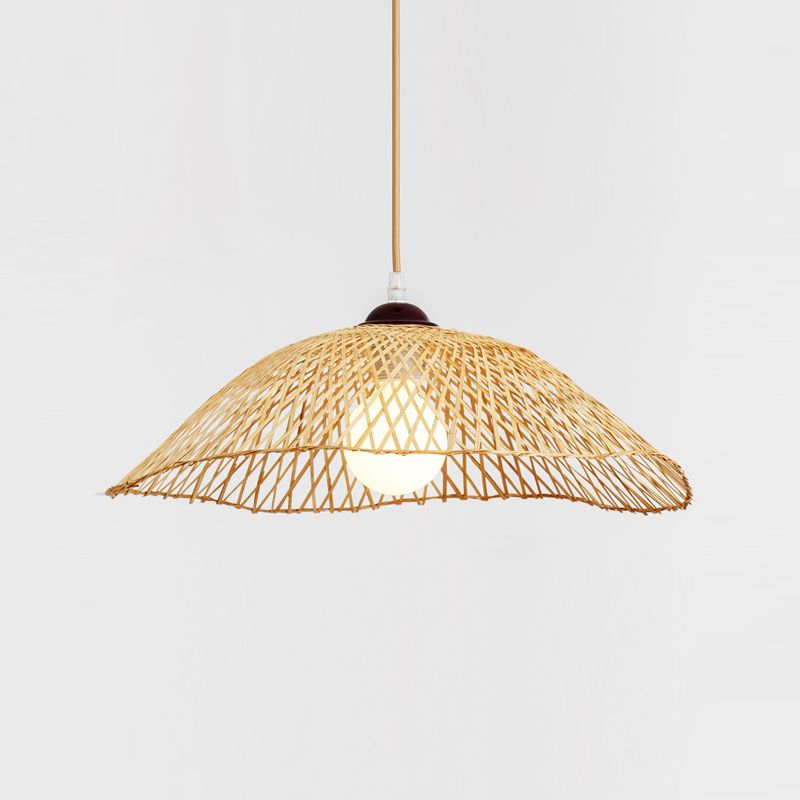 Bamboo Hanging Light Modern Pendent Lighting Fixture for Dining Room