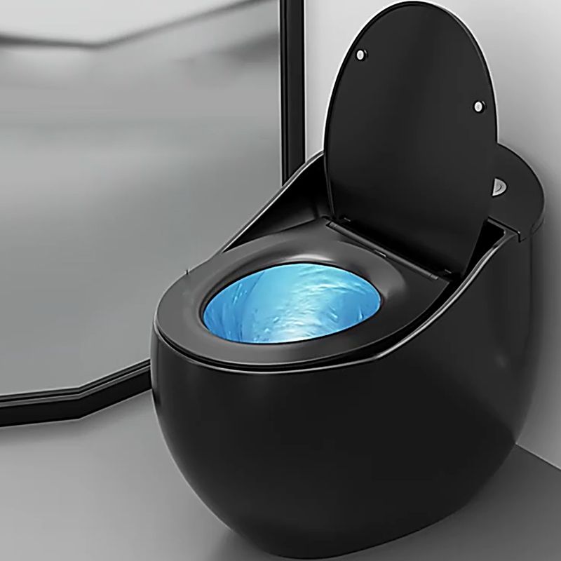 Modern Ceramic Flush Toilet Floor Mount Urine Toilet with Slow Close Seat for Washroom