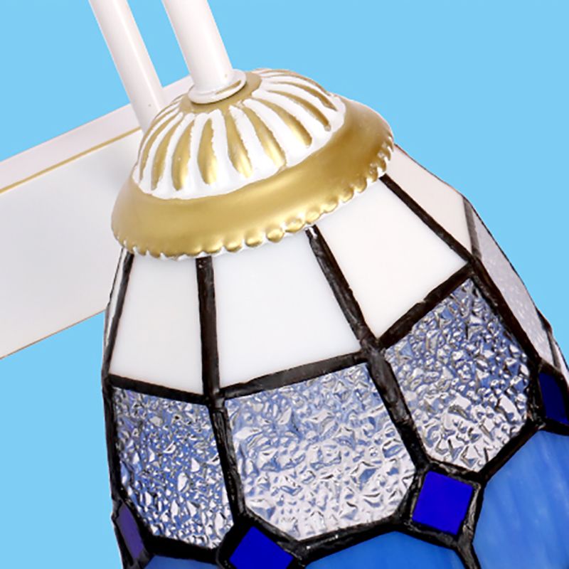 Handcrafted Art Glass Wall Lamp Tiffany Bell Shaped Bathroom Vanity Light