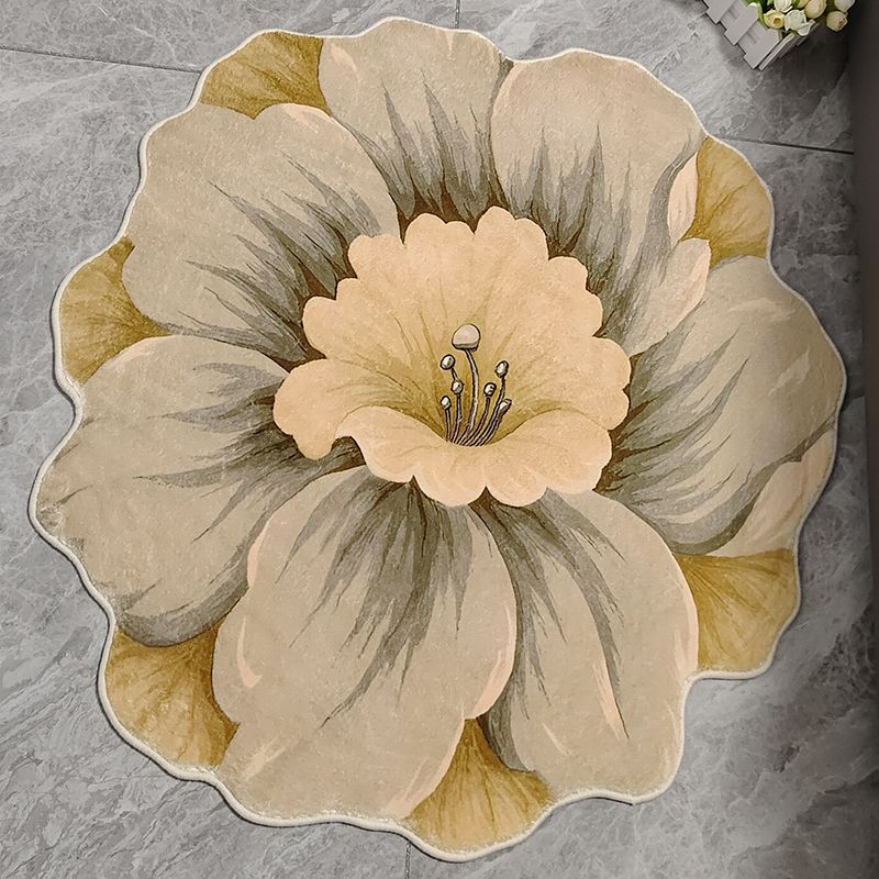 Novelty Floral Printed Indoor Rug Minimalist Carpet Stain Resistant Adults Indoor Rug
