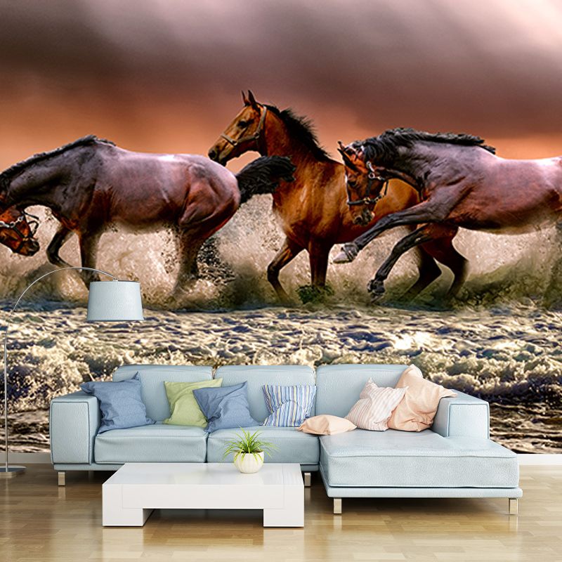 Environment Friendly Mural Wallpaper Horses Photography Bedroom Wall Mural
