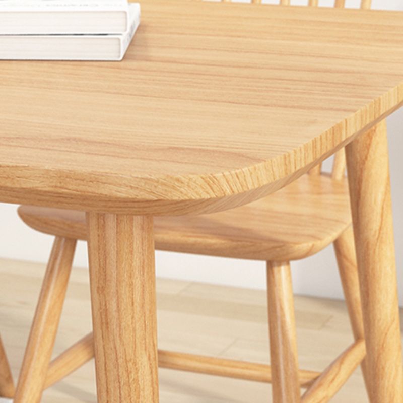 Modern Dining Set 1/2/5 Pcs Solid Wood Table with Cow Horn Chairs and Windsor Chairs