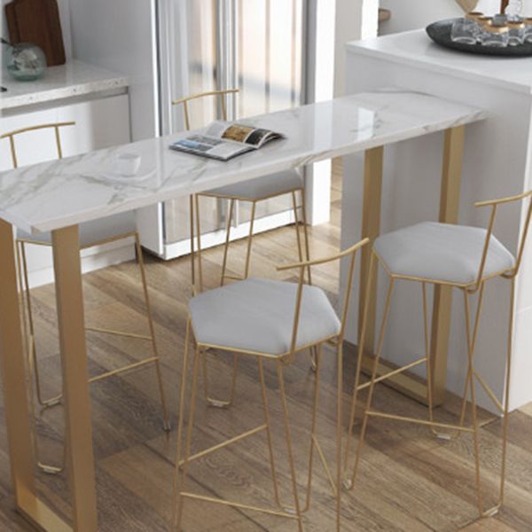 Fixed Table Counter Table Set Contemporary 1/2/3 Pieces Faux Marble Pub Table Set