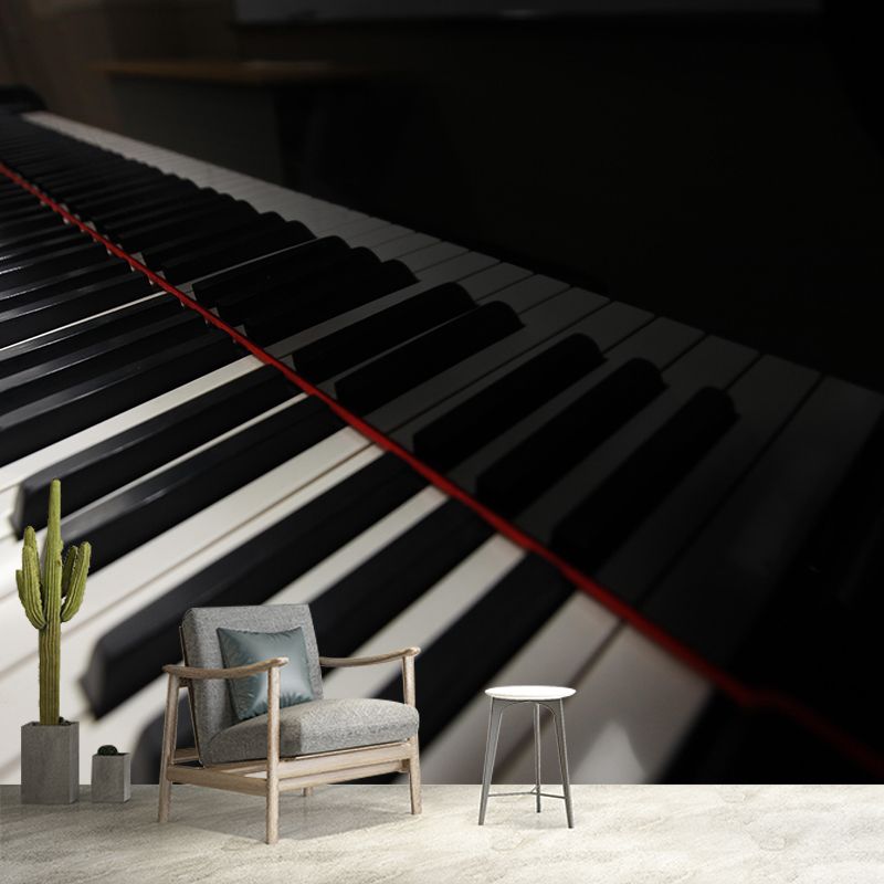 Piano Photography Mural Decorative Environment Friendly Wall Covering