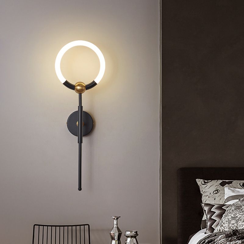 Modern Bath Vanity Lighting Black/Golden LED Wall Light for Bathroom