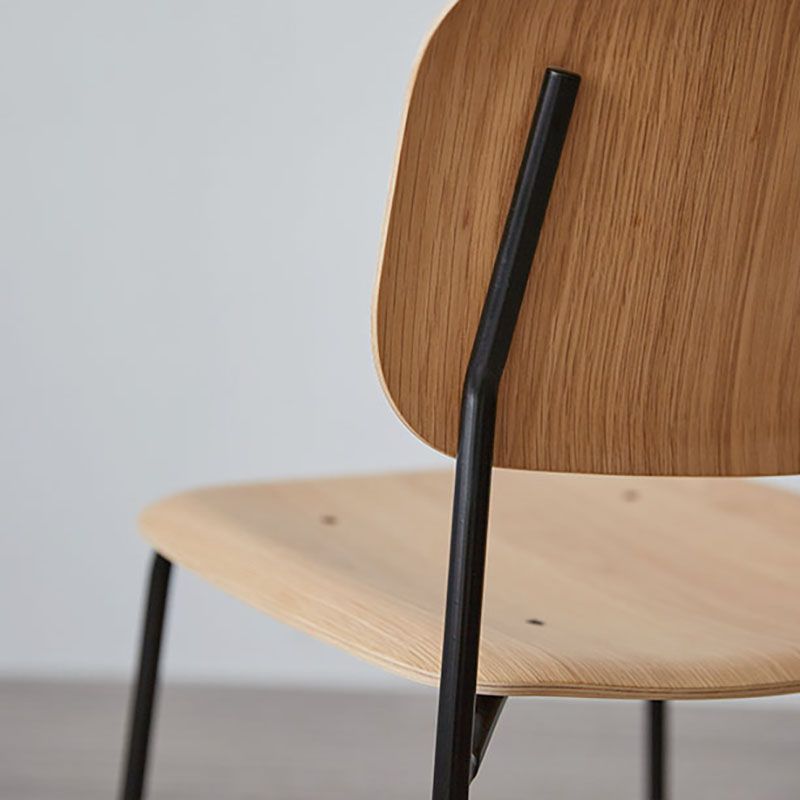 Chaise de salle à manger industrielle en métal, sans accoudoirs, à dossier ouvert, pour usage domestique