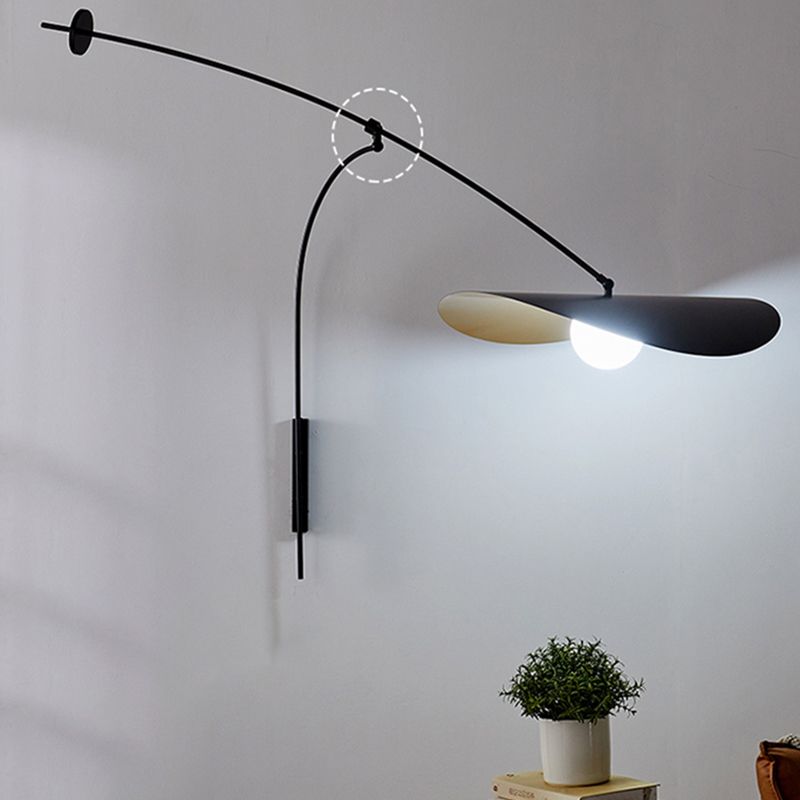 Nordic Style Metal Wall Light Long Arm 1 Light Wall Sconce for Dining Room