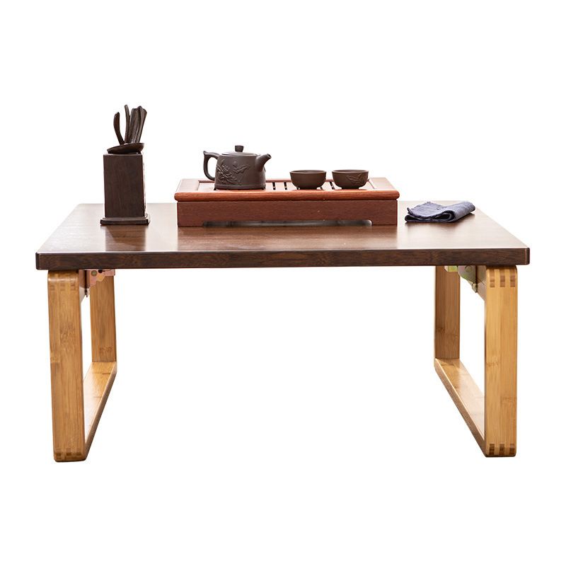 Scandinavian Square Wood Coffee Table Folding 2 Legs Cocktail Table