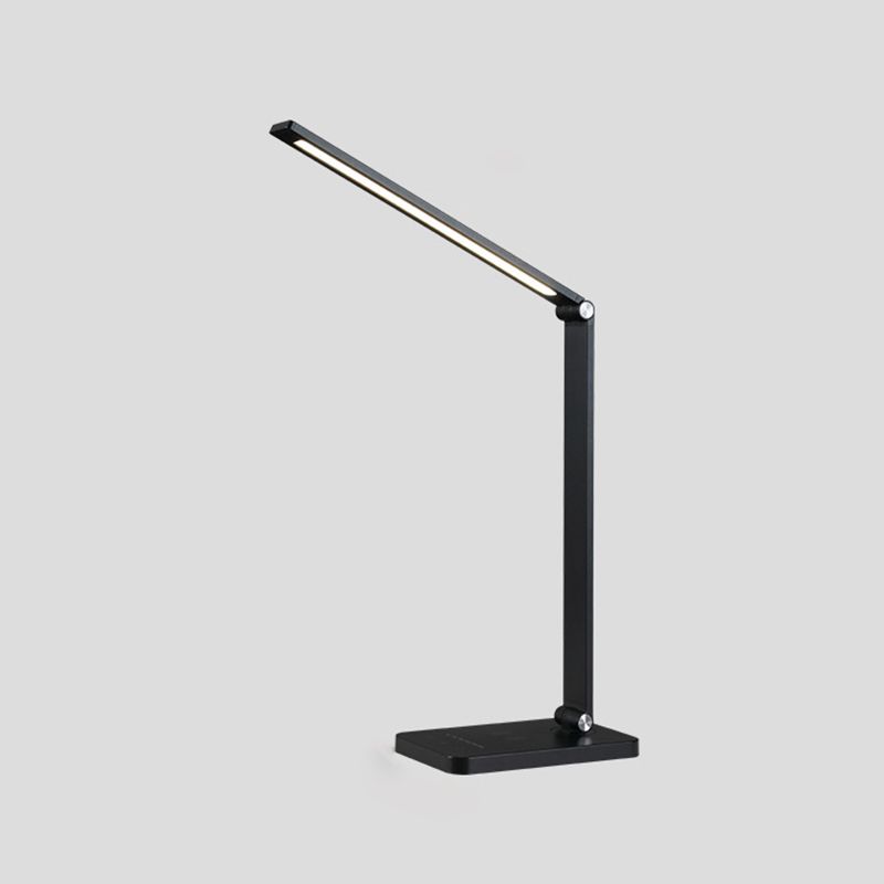 1 tavolo lineare leggero leggero modernismo lampade da tavolo notturno in metallo per la sala di studio in nero