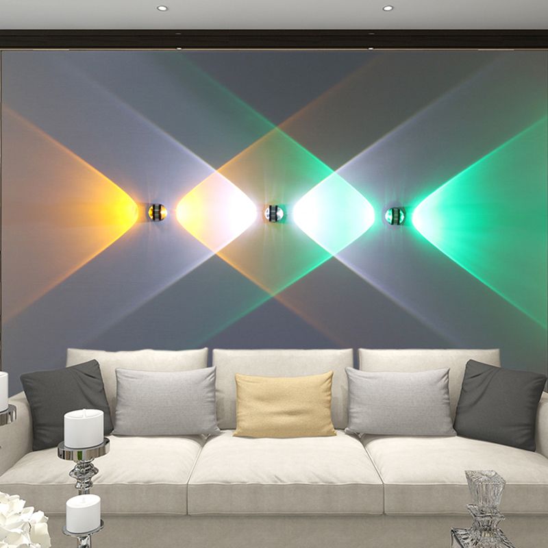 Contemporary Style Geometric Wall Mounted Lamps Metal Multi Lights Wall Sconces
