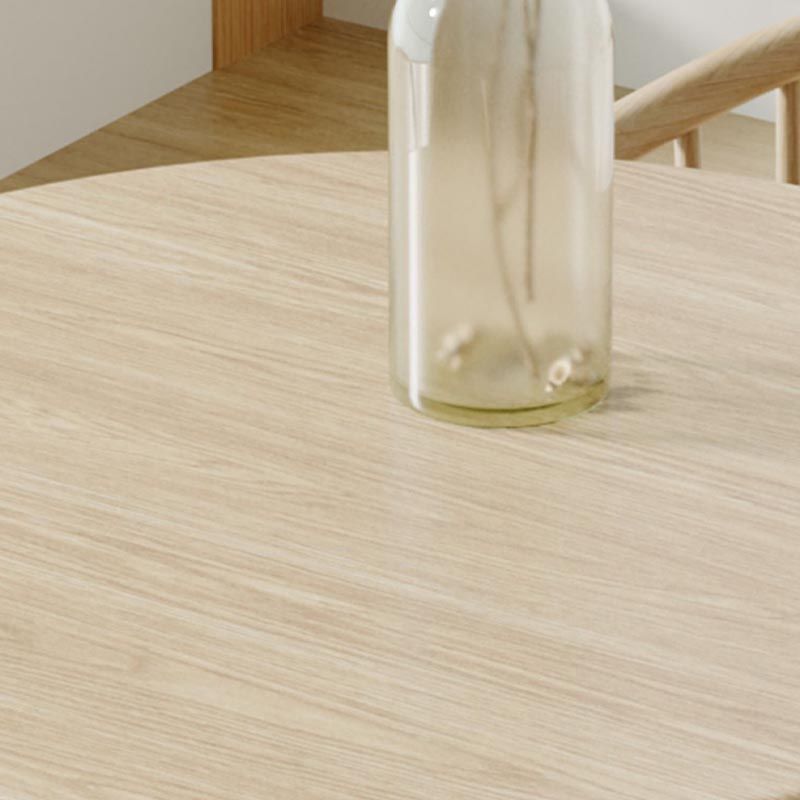 Round Wood Dining Table Sled Base Dining Table in Natural and Walnut